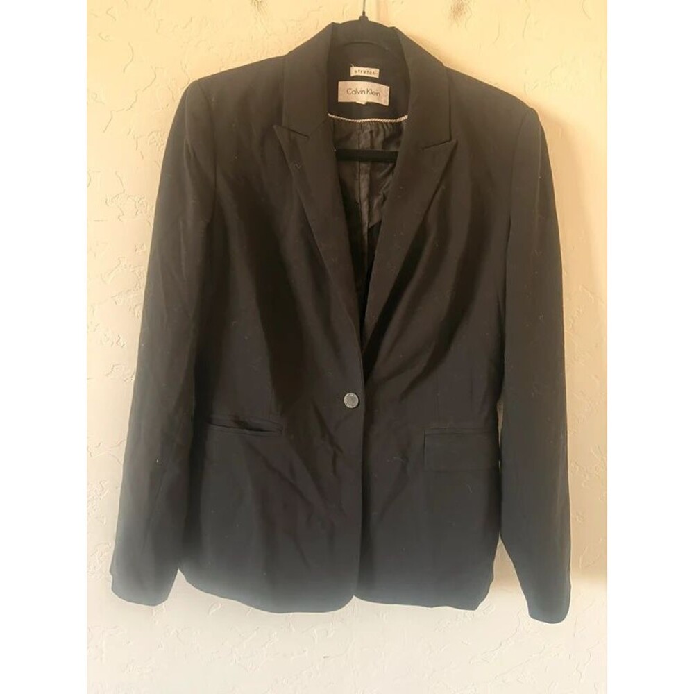 Calvin Klein Stretch Button Blazer Size 6